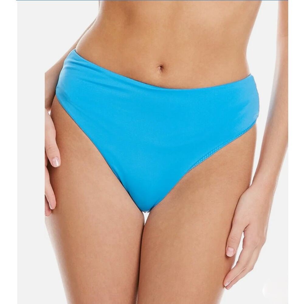 Andie Swim Blue Bikini Bottom High Waist